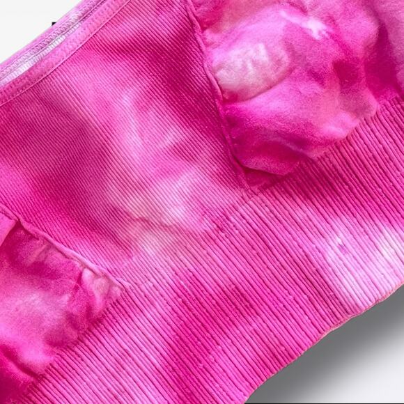 FP MOVEMENT NWOT ACTIVEWEAR SPORTS BRA CAMI GOOD KARMA CROP TOP TIE DYE PINK - Picture 8 of 10